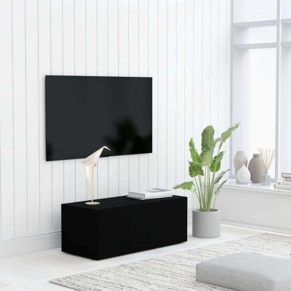 TV ormarić crni 80 x 34 x 30 cm od iverice