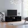 TV ormarić visoki sjaj crni 120 x 34 x 37 cm od iverice