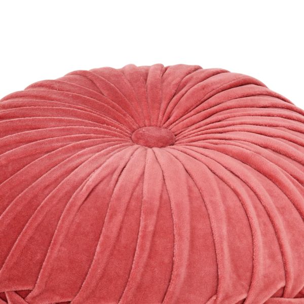 Tabure od pamučnog baršuna nabrani dizajn 40 x 30 cm ružičasti