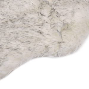 Tepih od umjetne ovčje kože 60 x 90 cm sivi prošarani