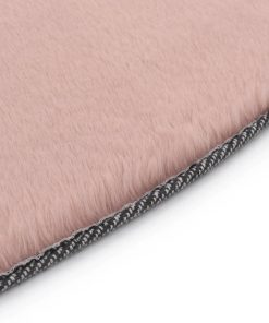Tepih od umjetnog zečjeg krzna 160 cm blijedo ružičasti
