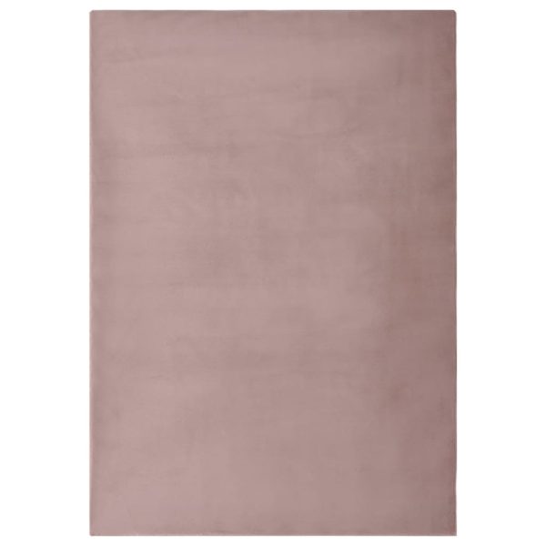 Tepih od umjetnog zečjeg krzna 180 x 270 cm blijedo ružičasti