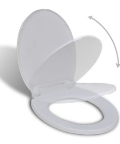 Toaletna daska s mekim zatvaranjem bijela ovalna