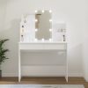 Toaletni stolić s LED svjetlima bijeli 96x40x142 cm