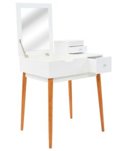 Toaletni stolić s ogledalom od MDF-a 60 x 50 x 86 cm