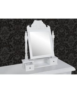 Toaletni stolić s pravokutnim nagibnim ogledalom MDF