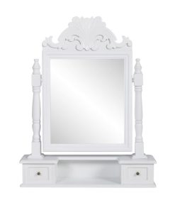 Toaletni stolić s pravokutnim nagibnim ogledalom MDF