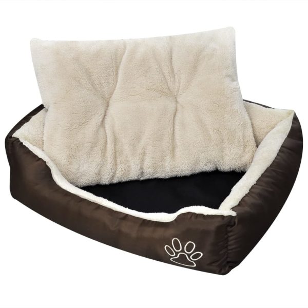 Topli krevet za pse s podstavljenim jastukom L