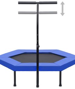 Trampolin za vježbanje s ručkom i sigurnosnim jastučićem 122 cm