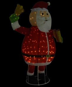 Ukrasna božićna figura Djeda Mraza LED luksuzna tkanina 180 cm