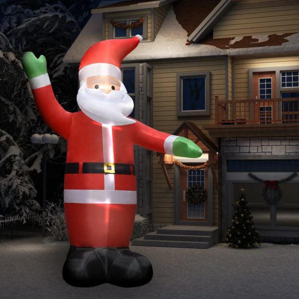 Ukrasni Djed Mraz na napuhavanje s LED svjetlima IP44 4