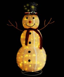 Ukrasni božićni snjegović s LED svjetlom luksuzna tkanina 120cm