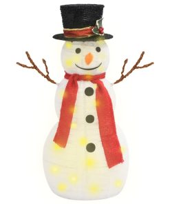 Ukrasni božićni snjegović s LED svjetlom luksuzna tkanina 60 cm