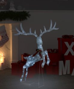 Ukrasni leteći božićni sobovi 120 LED žarulja hladni bijeli