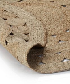 Ukrasni pleteni tepih od jute 120 cm okrugli