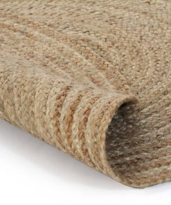 Ukrasni pleteni tepih od jute 120 cm okrugli