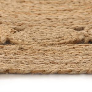 Ukrasni pleteni tepih od jute 90 cm okrugli