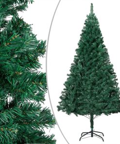 Umjetno božićno drvce LED s gustim granama zeleno 210 cm