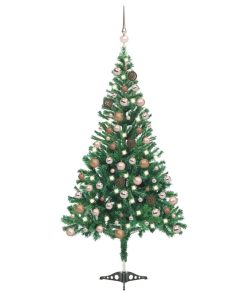 Umjetno božićno drvce LED s kuglicama 180 cm 564 grane