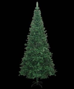 Umjetno božićno drvce LED s kuglicama L 240 cm zeleno