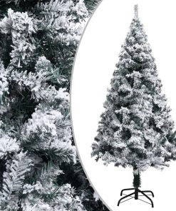 Umjetno božićno drvce LED s kuglicama zeleno 240 cm PVC