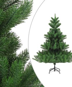 Umjetno božićno drvce kavkaska jela LED i kuglice zeleno 210cm