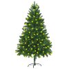 Umjetno božićno drvce s LED svjetlima 180 cm zeleno