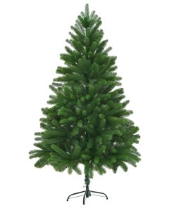 Umjetno božićno drvce s LED svjetlima 210 cm zeleno