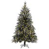 Umjetno božićno drvce s LED svjetlima i snijegom 150 cm PVC/PE