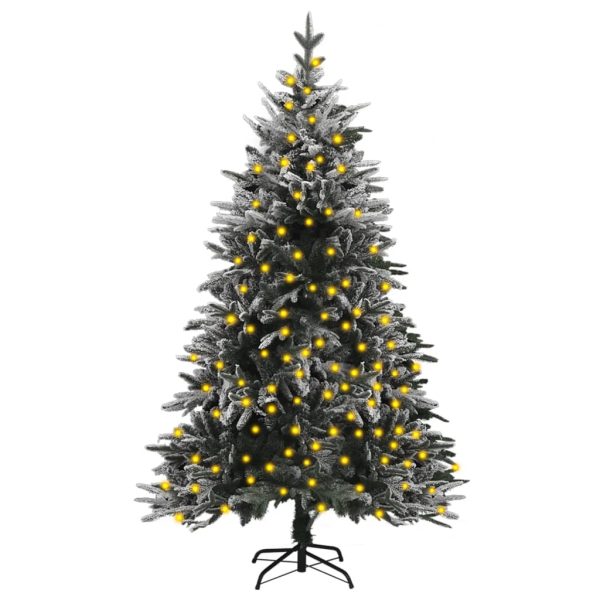Umjetno božićno drvce s LED svjetlima i snijegom 180 cm PVC/PE
