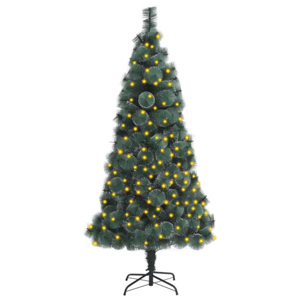Umjetno božićno drvce s LED svjetlima zeleno 150 cm PVC i PE