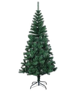 Umjetno božićno drvce s obojenim vrhovima zeleno 120 cm PVC
