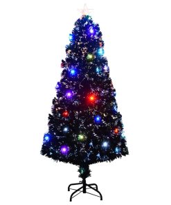 Umjetno božićno drvce sa stalkom LED 150 cm optička vlakna
