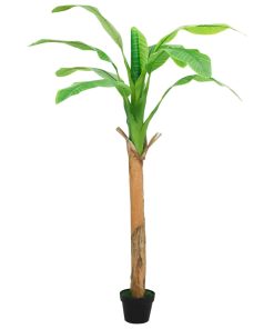 Umjetno drvo banane s posudom 140 cm zeleno