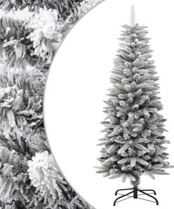 Umjetno usko božićno drvce sa snijegom 120 cm PVC i PE