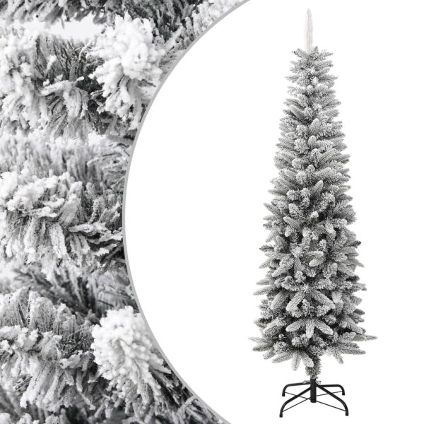 Umjetno usko božićno drvce sa snijegom 180 cm PVC i PE