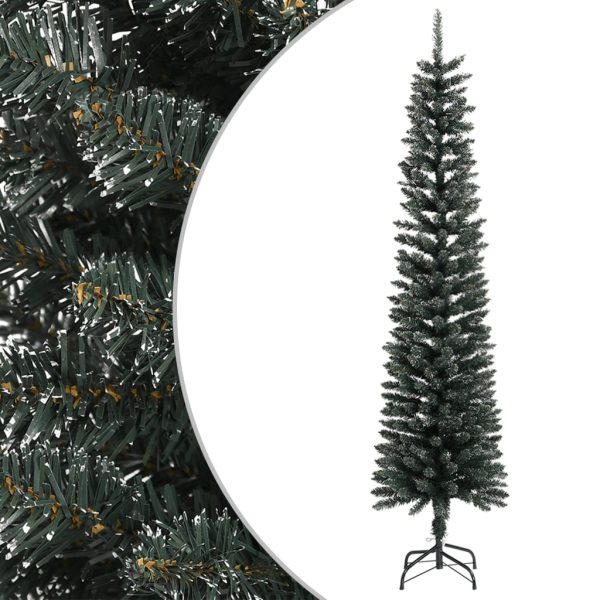 Umjetno usko božićno drvce sa stalkom zeleno 240 cm PVC