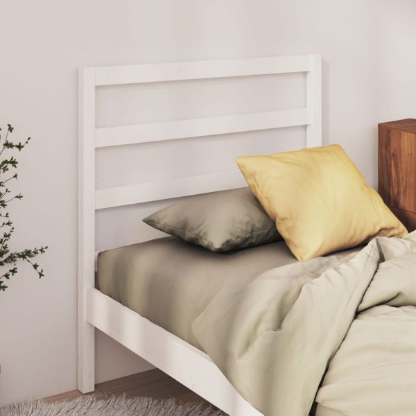 Uzglavlje za krevet bijelo 95 x 4 x 100 cm od masivne borovine