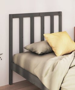 Uzglavlje za krevet sivo 95 x 4 x 100 cm od masivne borovine