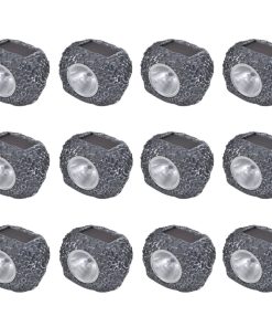 Vanjski solarni LED reflektori u obliku kamena 12 kom