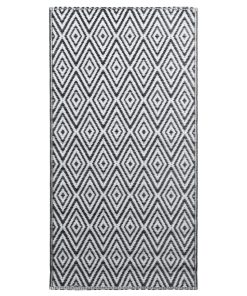 Vanjski tepih bijelo-crni 160 x 230 cm PP