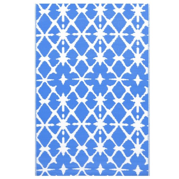 Vanjski tepih plavo-bijeli 190 x 290 cm PP