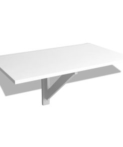 VidaXL Preklopni zidni stol  bijeli 100 x 60 cm