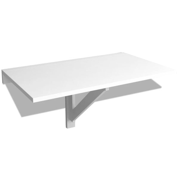 VidaXL Preklopni zidni stol  bijeli 100 x 60 cm