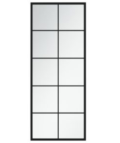 VidaXL Zidno ogledalo crno 100 x 40 cm metalno