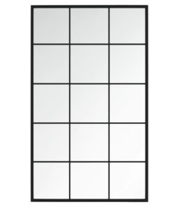 VidaXL Zidno ogledalo crno 100 x 60 cm metalno