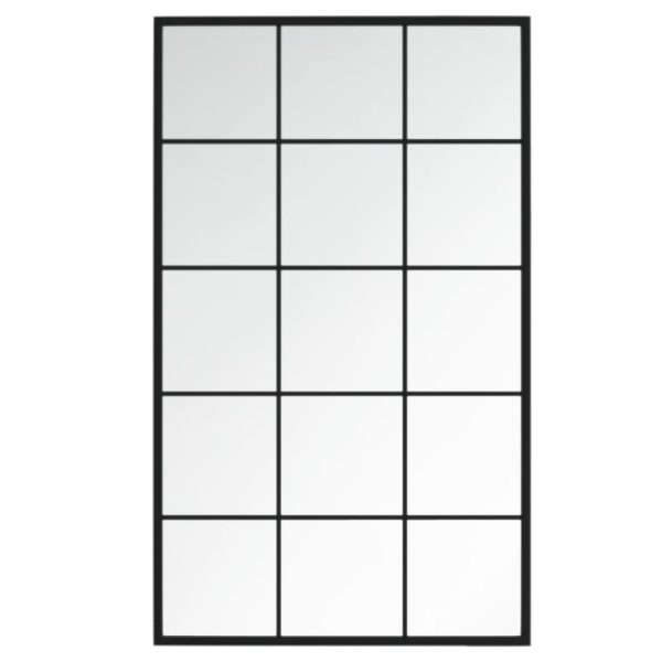 VidaXL Zidno ogledalo crno 100 x 60 cm metalno