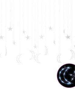 Vilinska svjetla u obliku zvijezda i mjeseca 345 LED bijela