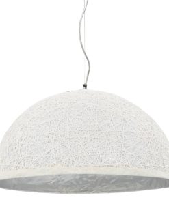 Viseća svjetiljka bijelo-srebrna Ø 50 cm E27