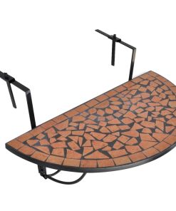 Viseći balkonski stol terakota s mozaikom